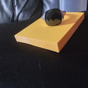 Women's Black Faceted Stone Ring - Unbranded